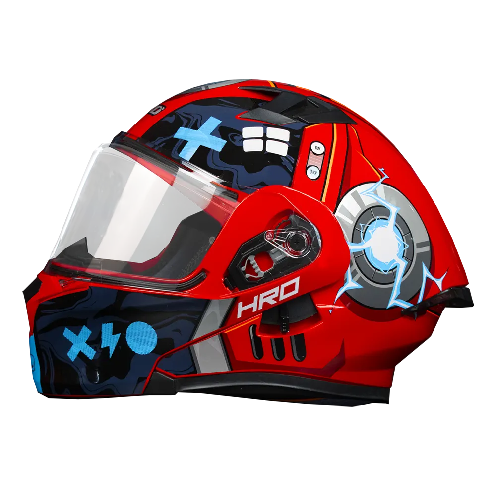 CASCO HRO 3420DV BOT ROJO AZUL Moto Helmets Sebastian