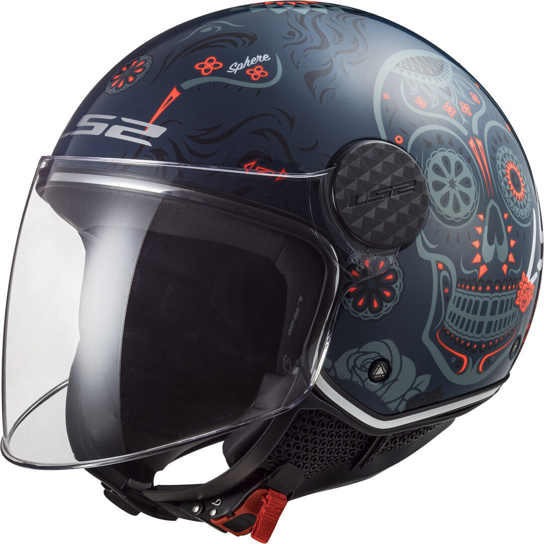 Casco LAS Modelo COBALTO- NEGRO MATE/ROJO