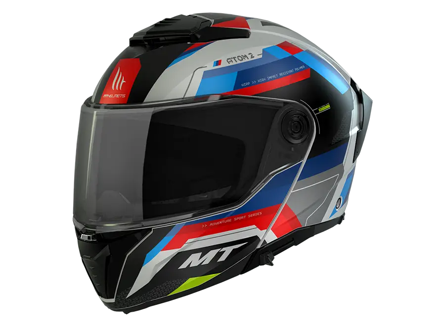 Casco Abatible MT SV Atom 2 Bast AO Azul Rojo Mate Moto Helmets Sebastian