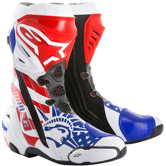 Botas Para Moto Alpinestars Racing Supertech R Negro/ Rojo