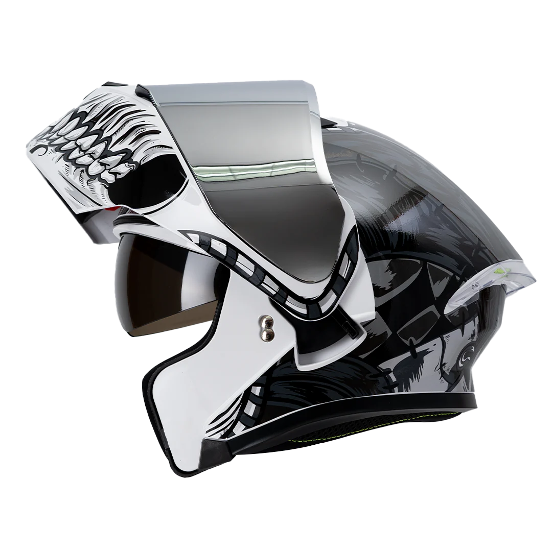 CASCO ABATIBLE IMMORTALE 3120 ARLEKIN NEGRO BLANCO