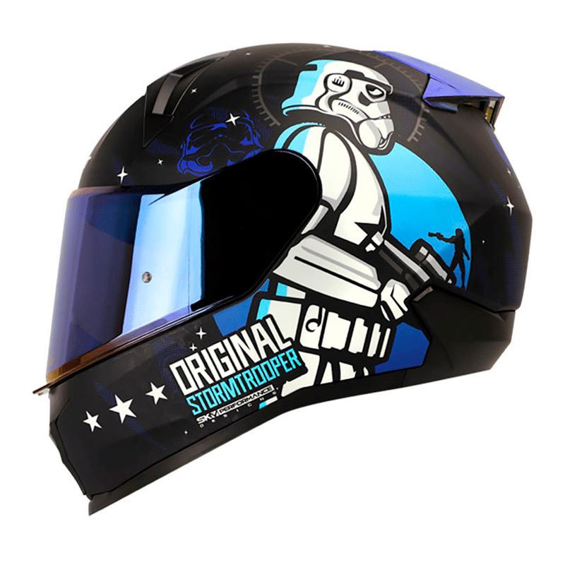 CASCO INTEGRAL SHAFT SH 522 SP TROOPER NEGRO AZUL