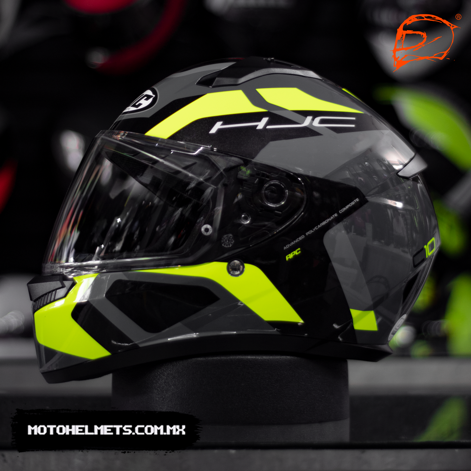 CASCO INTEGRAL HJC C10 TINS GRIS AMARILLO