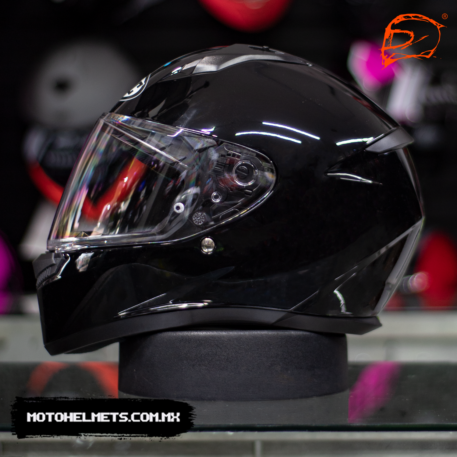 CASCO INTEGRAL HJC C10 NEGRO BRILLO