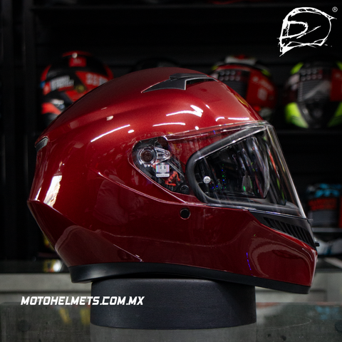 AGV K3 Kamaleon Casco Moto Negro/Rojo LG