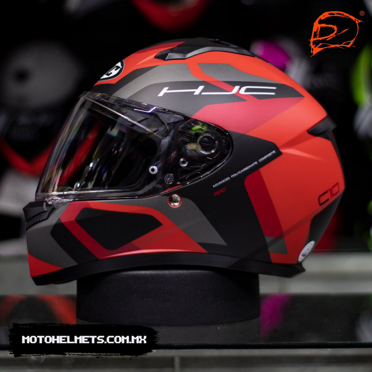 CASCO INTEGRAL HJC C10 TINS ROJO