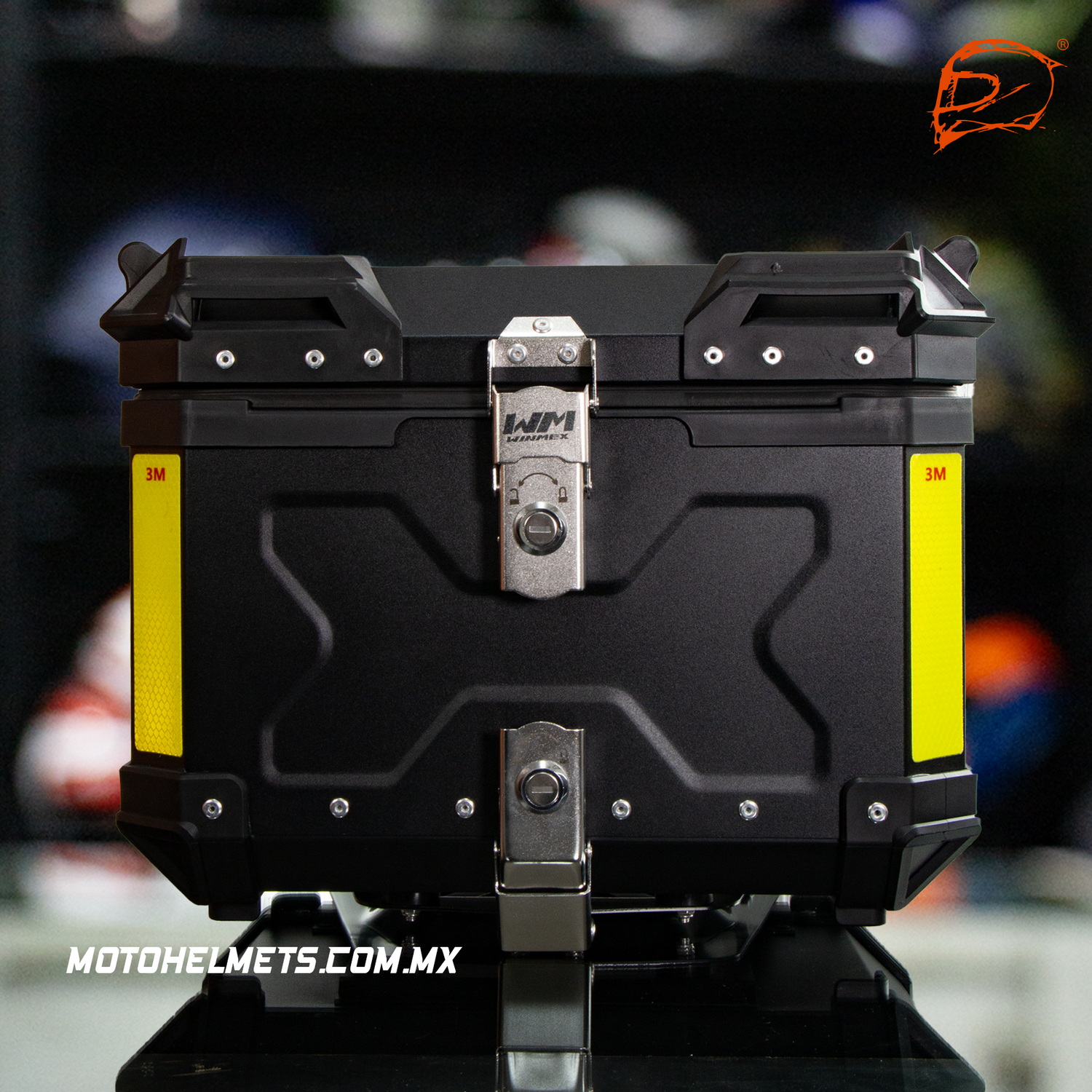 Baul Top Case Para Moto Winmex Aluminio Negro 45L