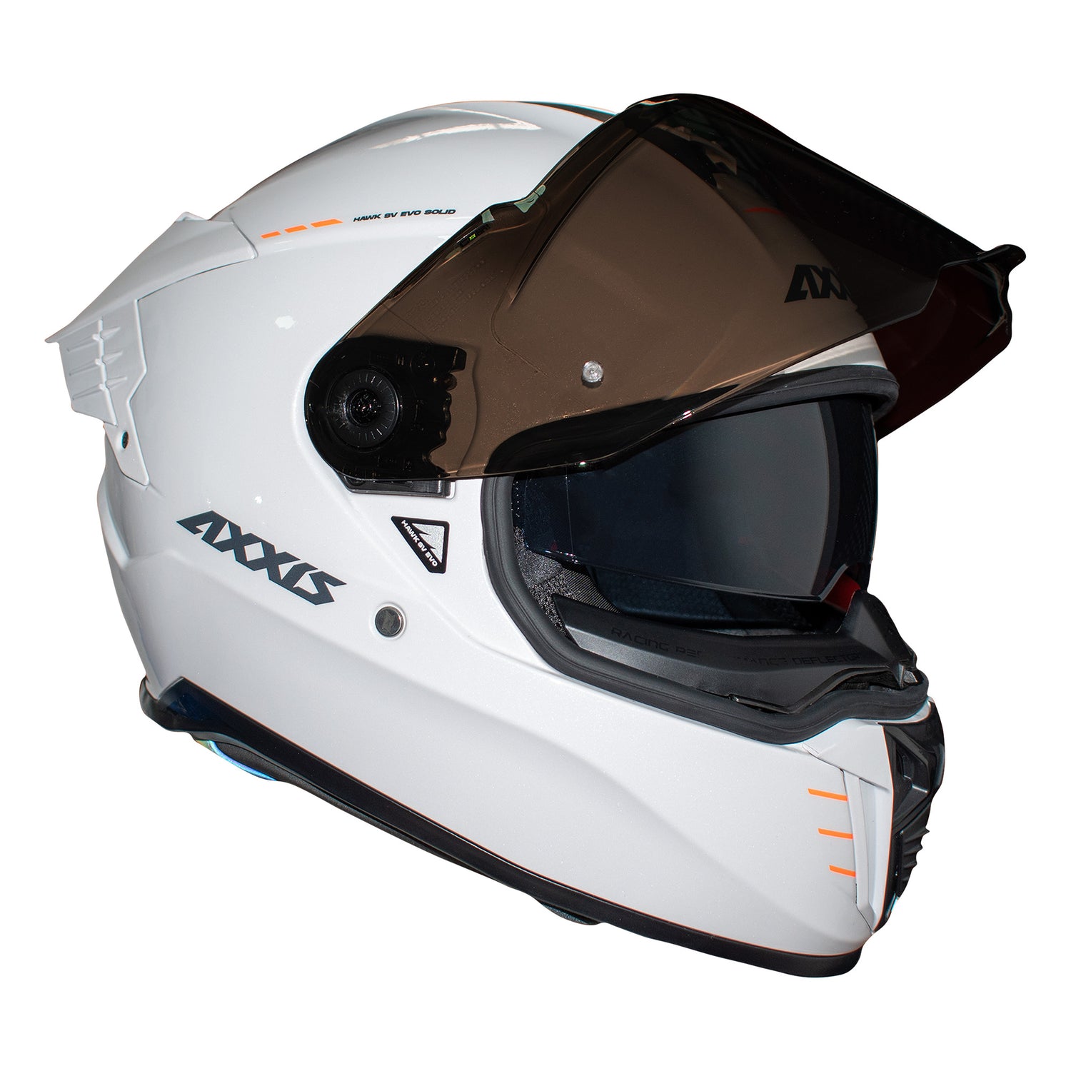 CASCO INTEGRAL AXXIS HAWK AO BLANCO BRILLO