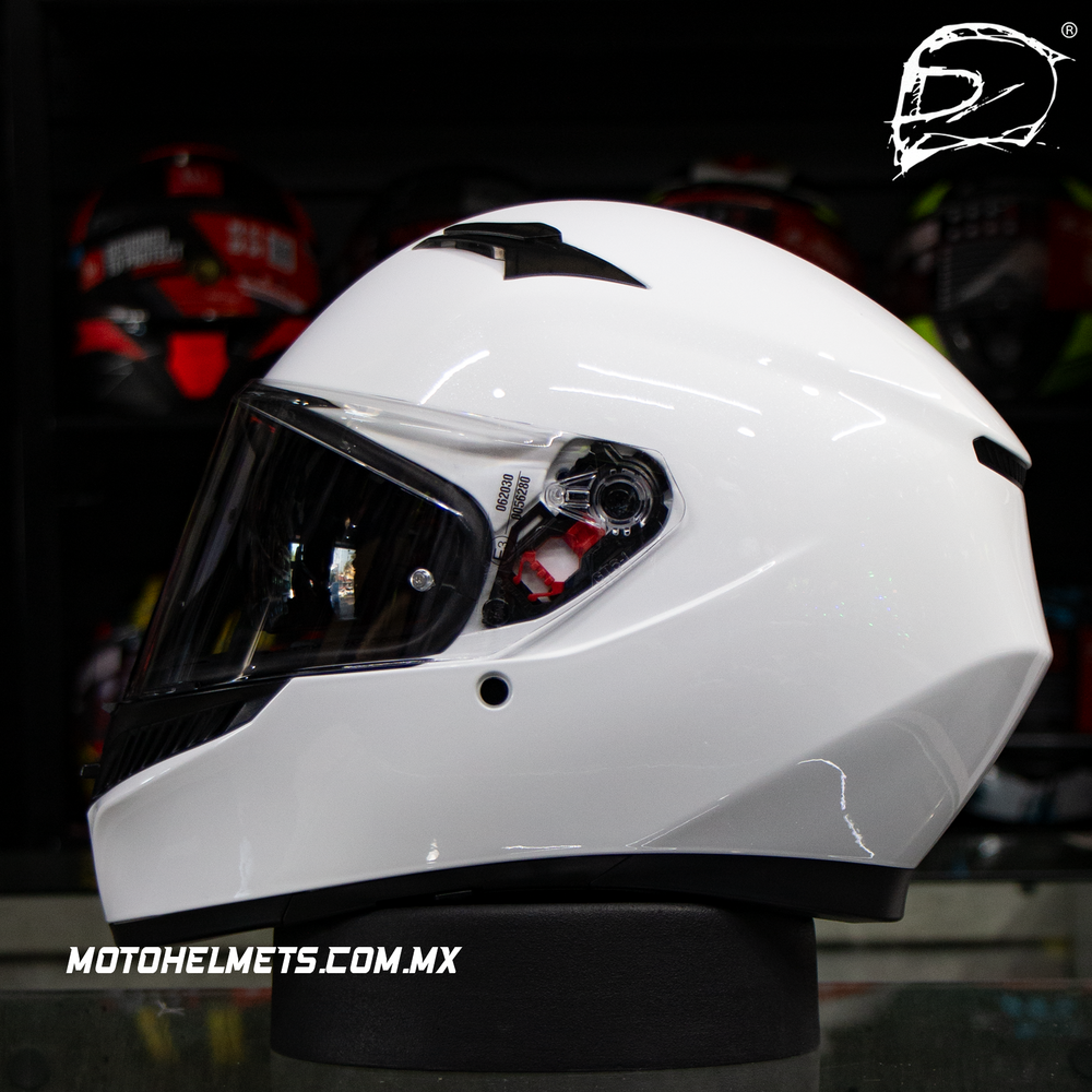 Casco AGV K3 E2206 Mono Seta White – Moto Helmets & Sebastian