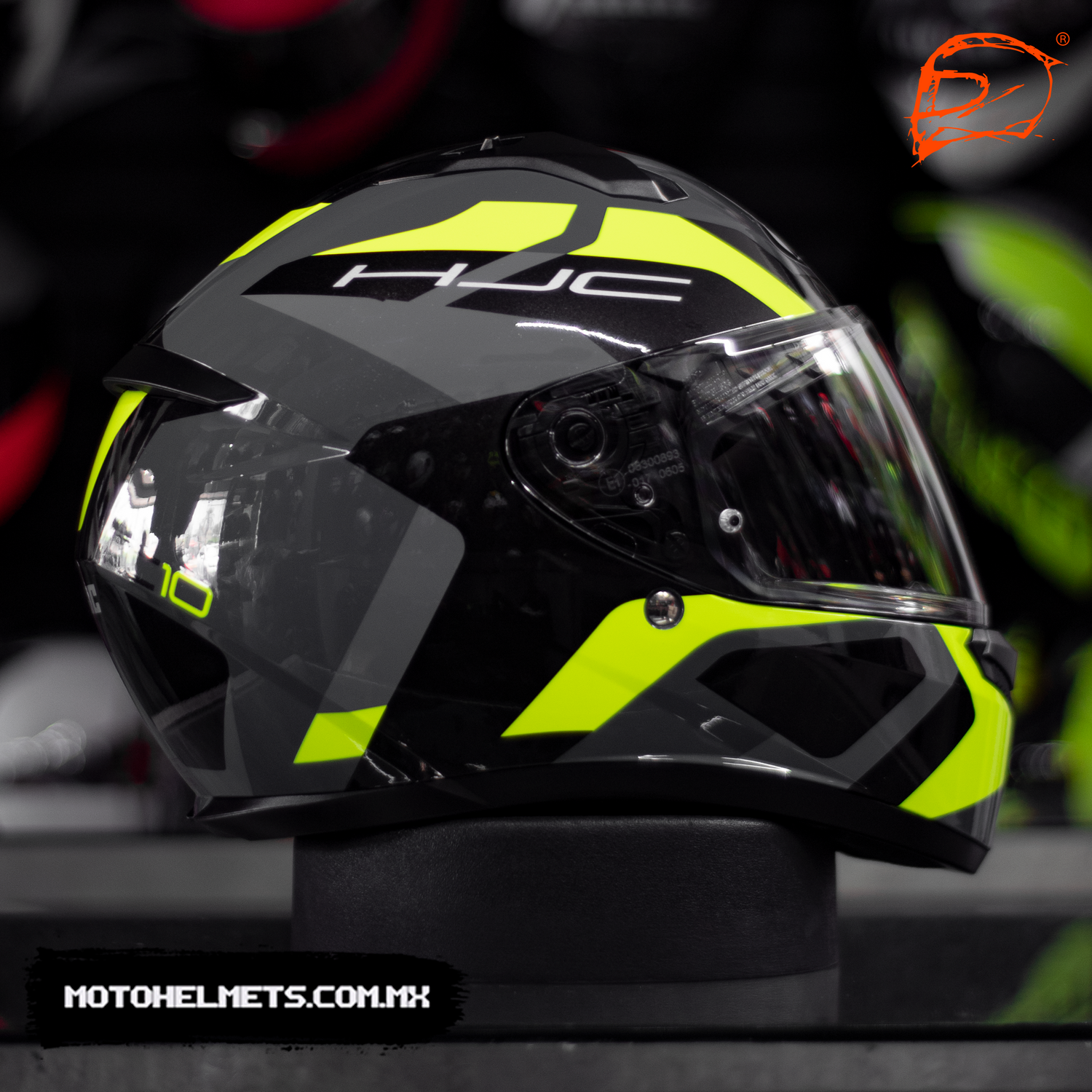 CASCO INTEGRAL HJC C10 TINS GRIS AMARILLO