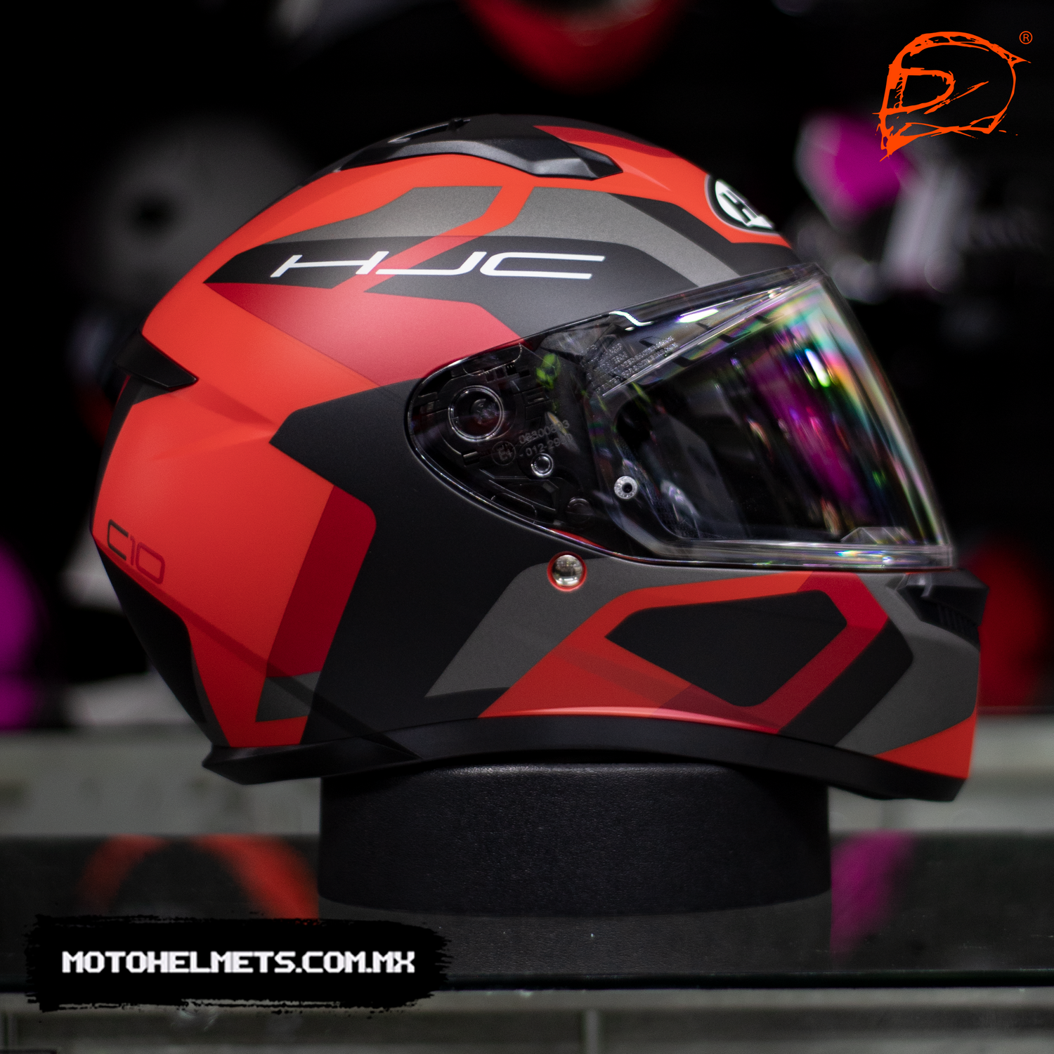 CASCO INTEGRAL HJC C10 TINS ROJO