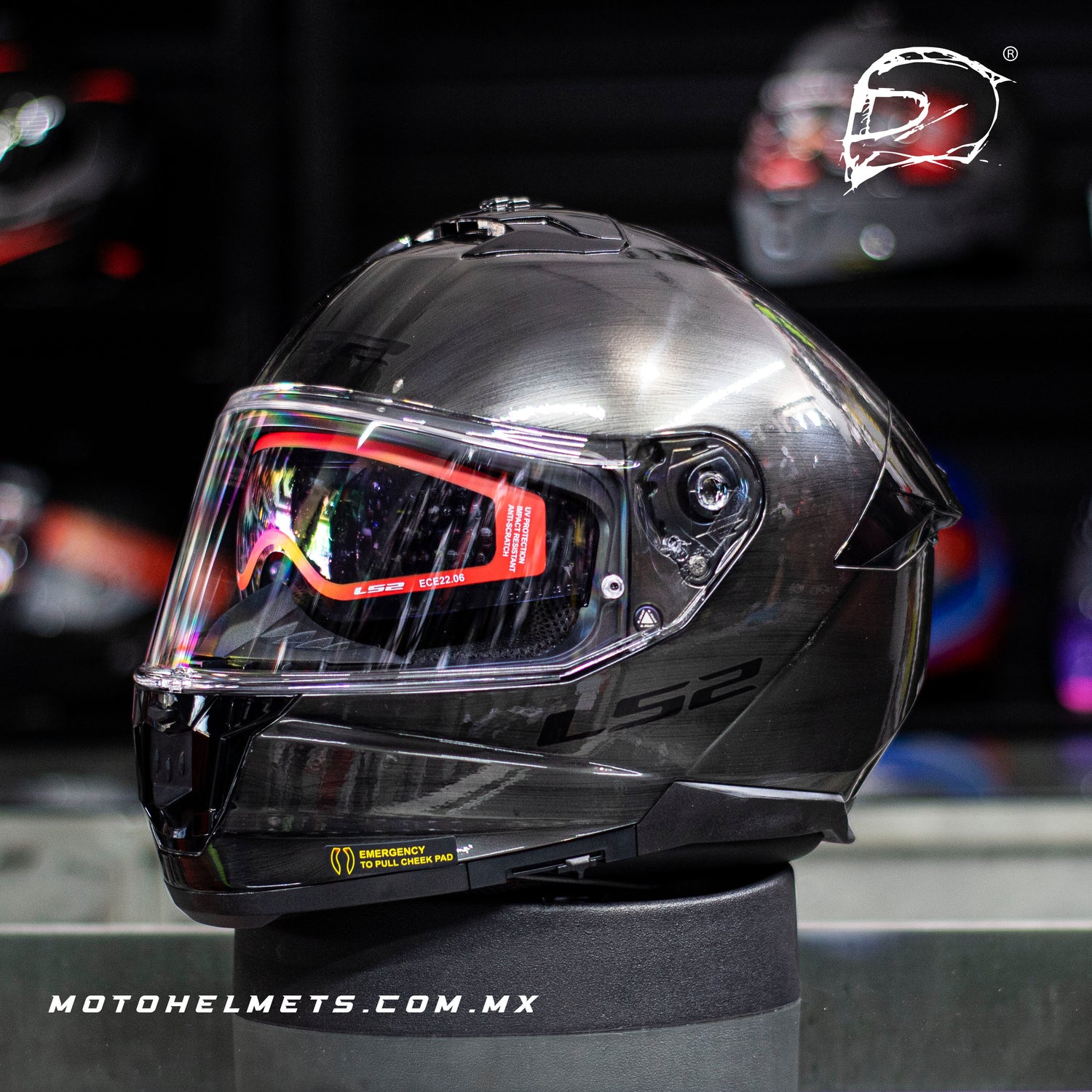 CASCO INTEGRAL LS2 STREAM ll JEANS TITANIUM FF808