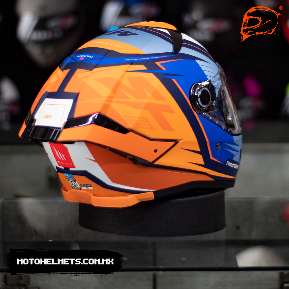 Casco mt naranja hot sale