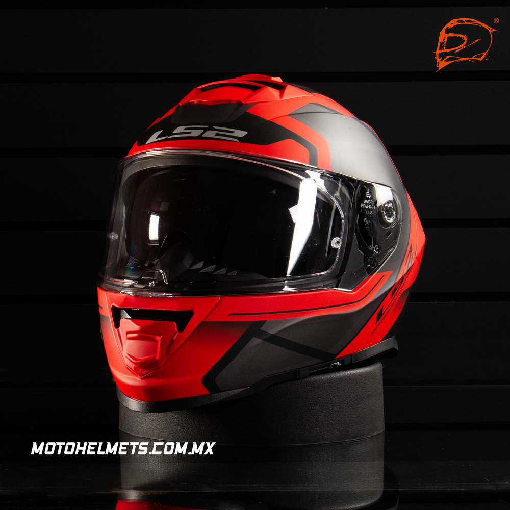 CASCO LS2 FF 390 BREAKER PHYSICS NEGRO ROJO