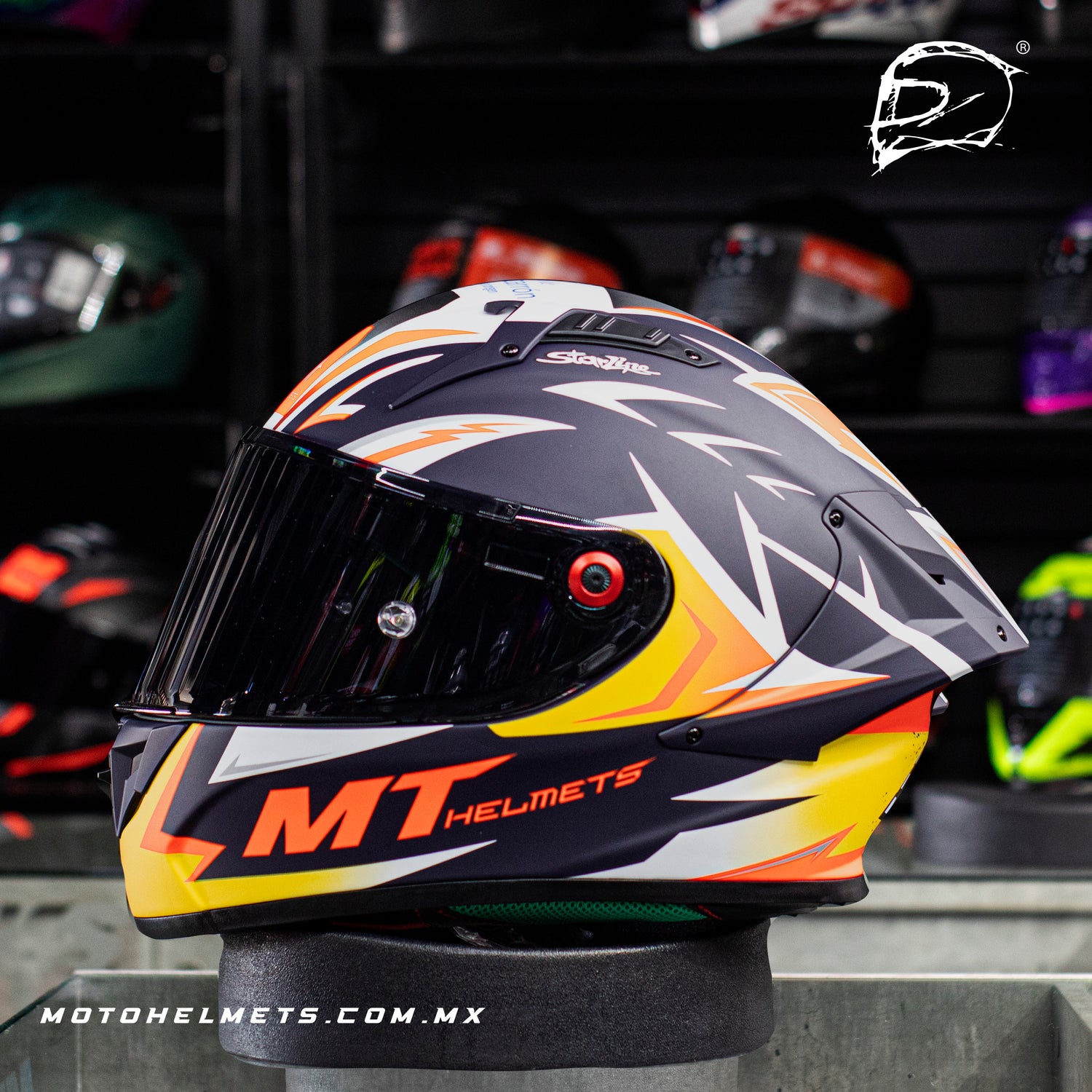 Casco Integral De Carbono Mt Kre Acosta A37 FF103 Mate