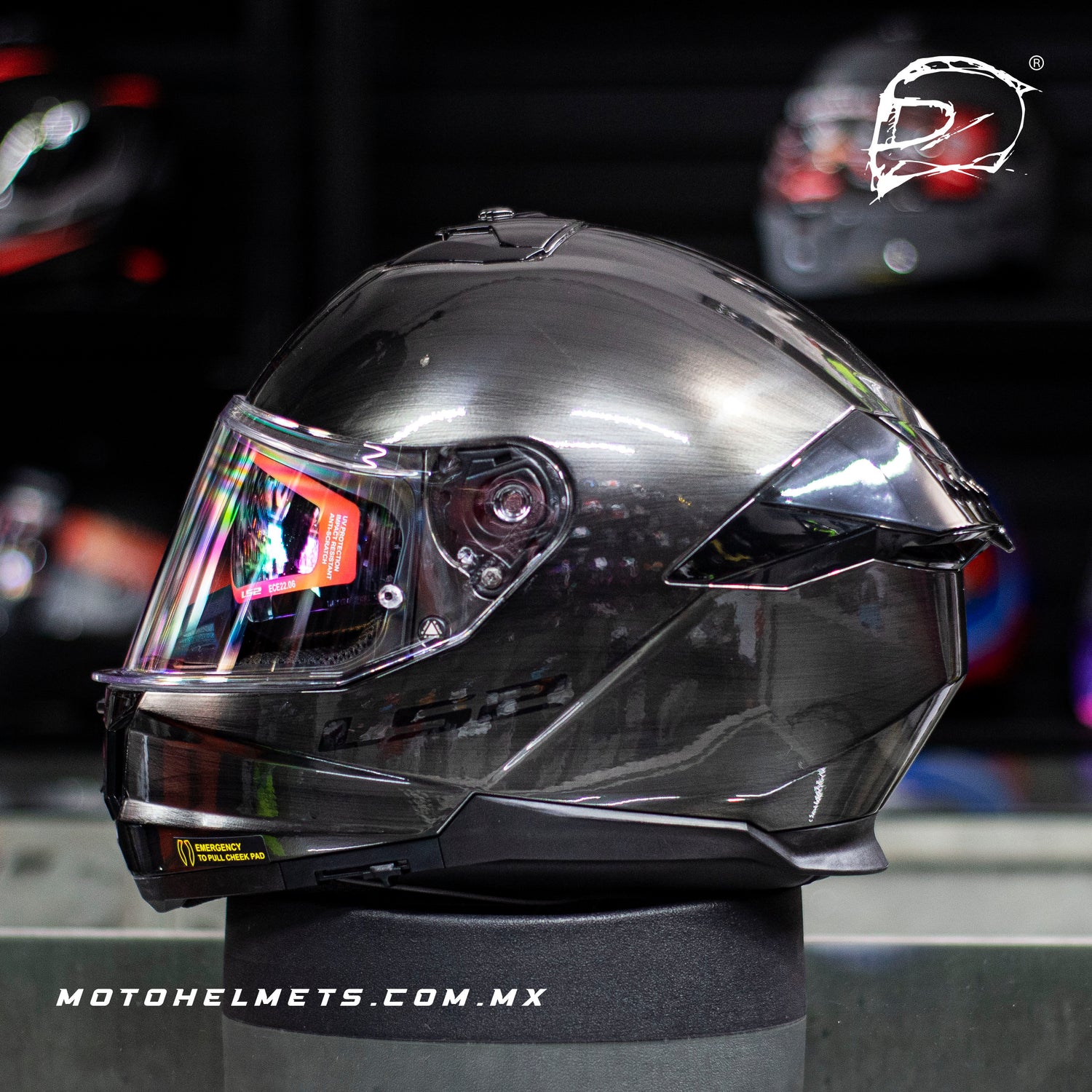 CASCO INTEGRAL LS2 STREAM ll JEANS TITANIUM FF808