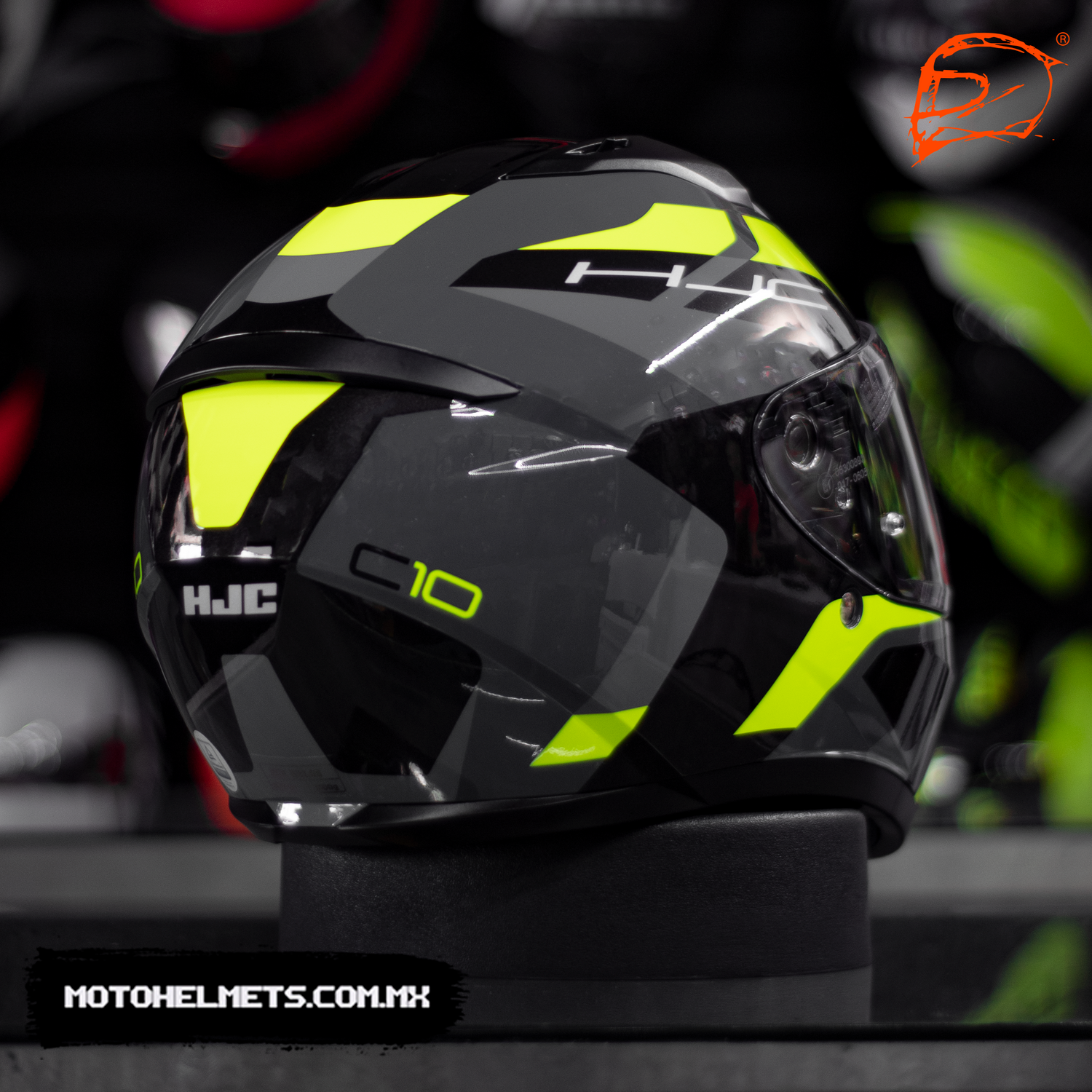 CASCO INTEGRAL HJC C10 TINS GRIS AMARILLO