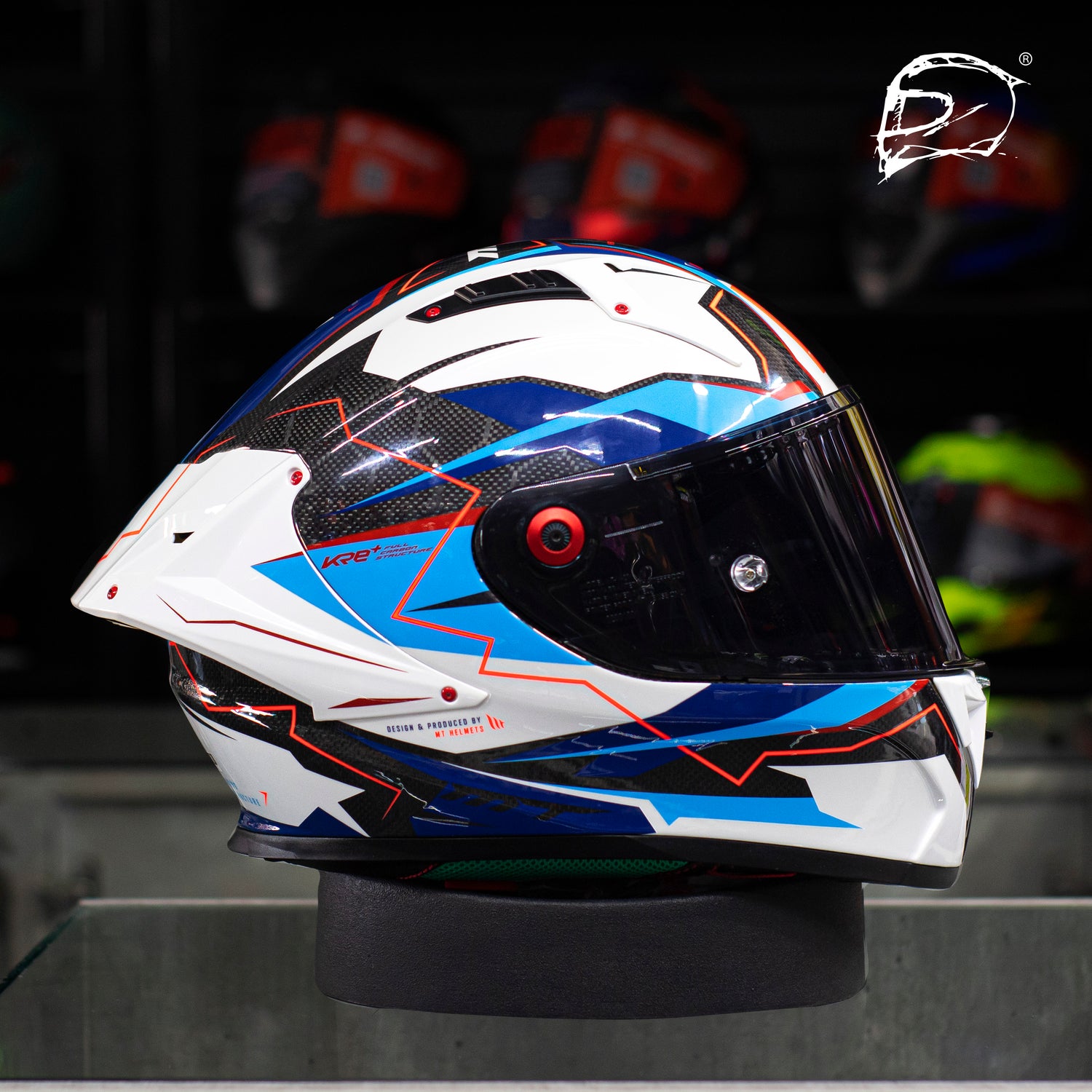 Casco Integral De Carbono Mt Kre Kraker FF103 B7 Brillo