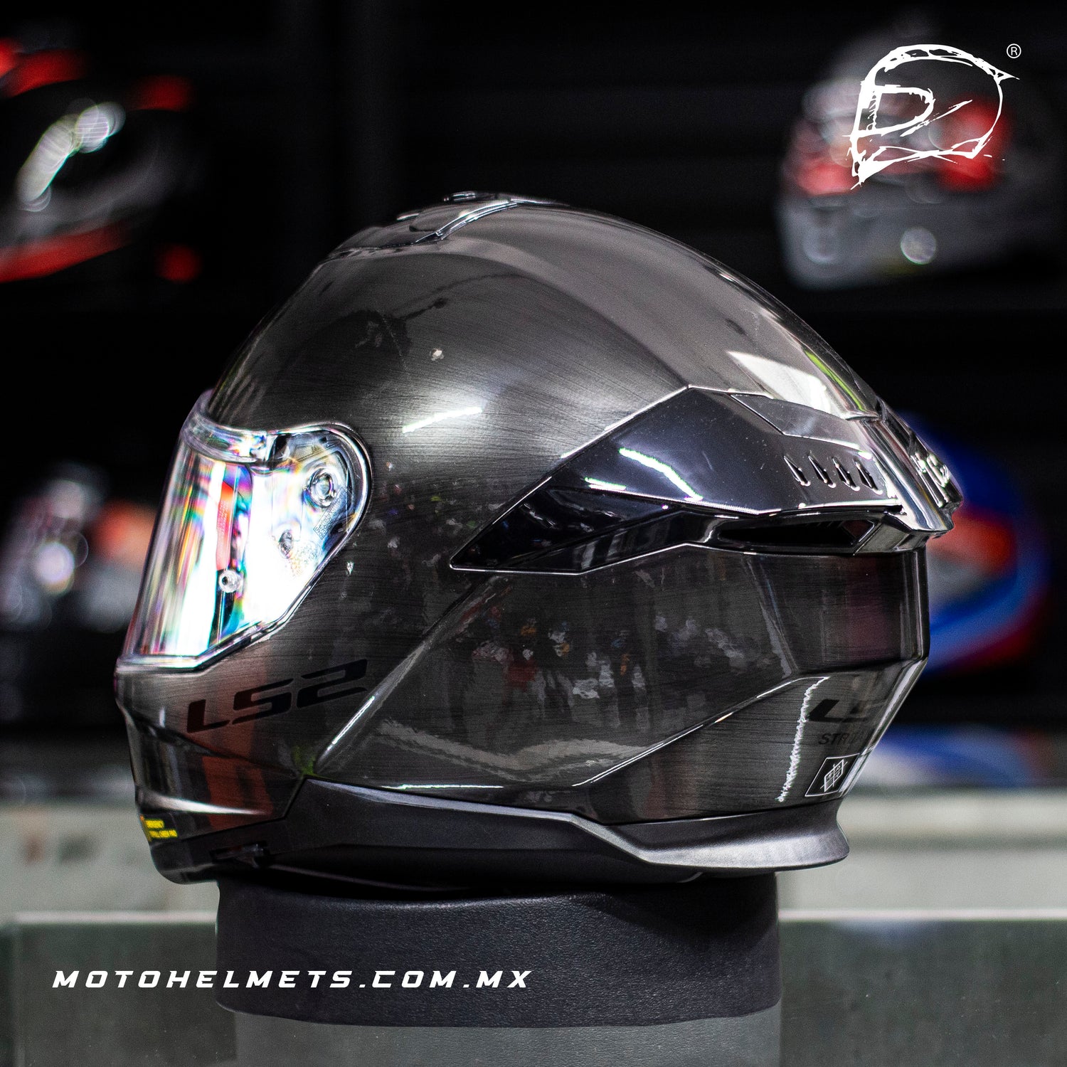 CASCO INTEGRAL LS2 STREAM ll JEANS TITANIUM FF808