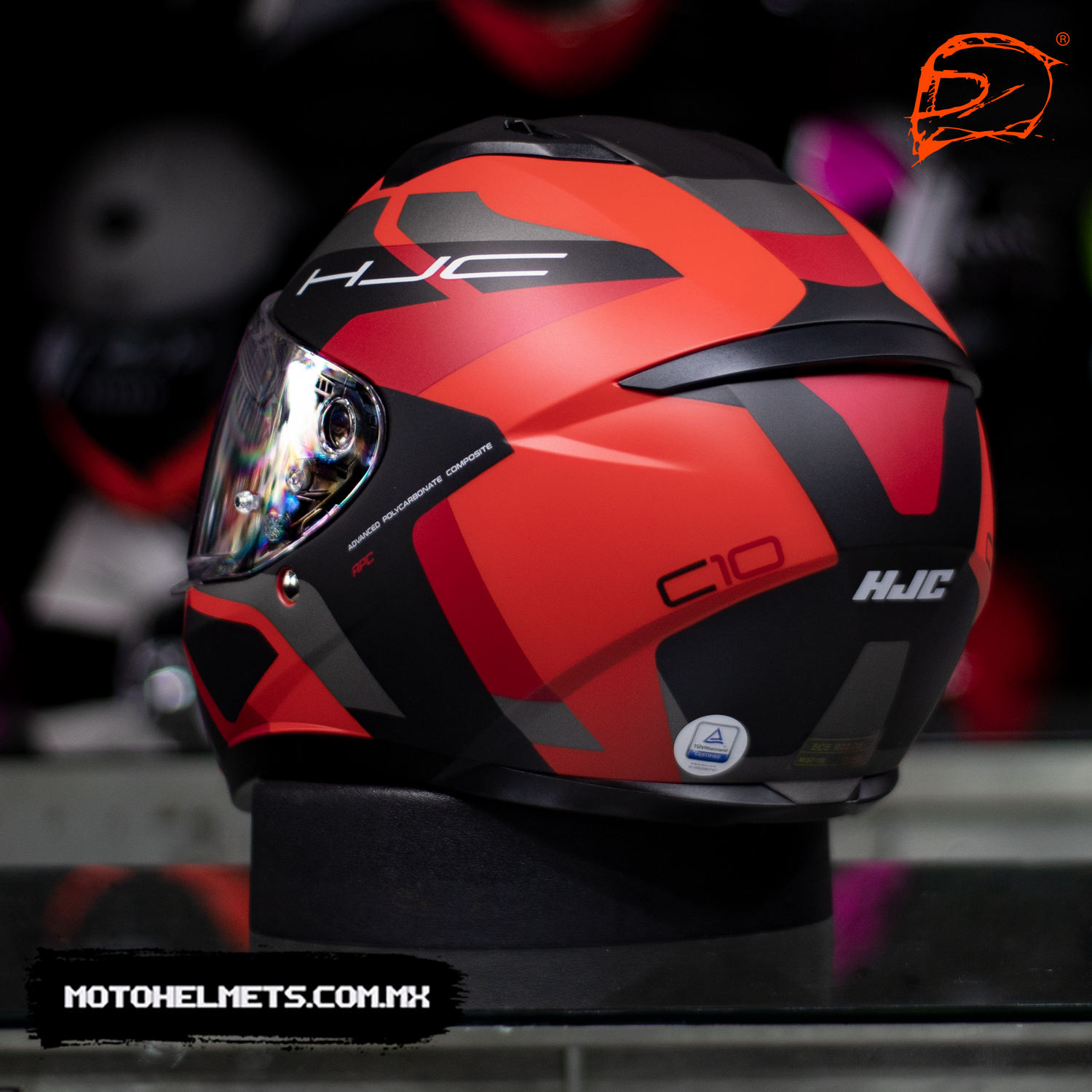 CASCO INTEGRAL HJC C10 TINS ROJO