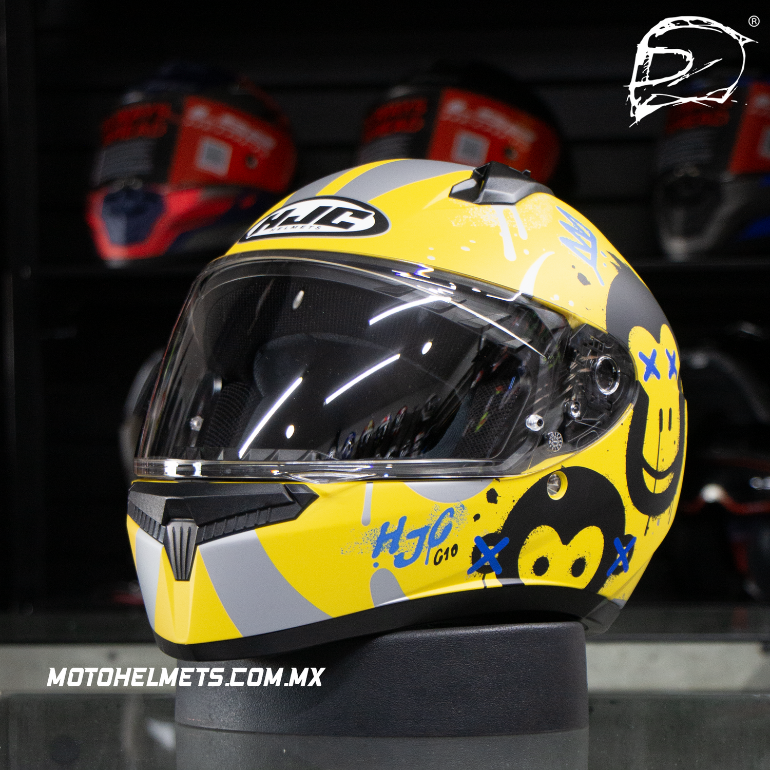 CASCO INTEGRAL HJC C10 GETI MC3SF AMARILLO