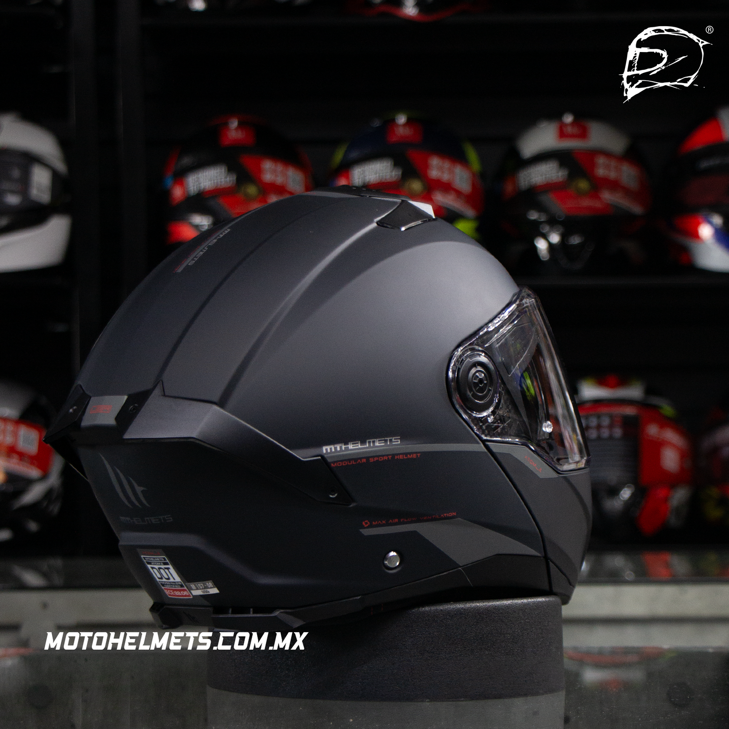 CASCO ABATIBLE MT SV ATOM 2 SOLID A1 MATE