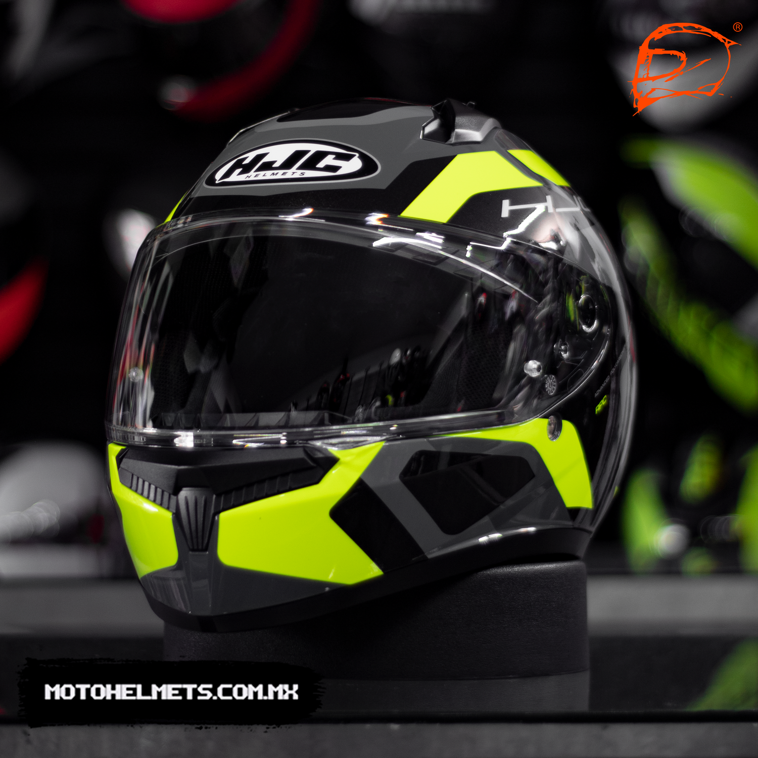 CASCO INTEGRAL HJC C10 TINS GRIS AMARILLO