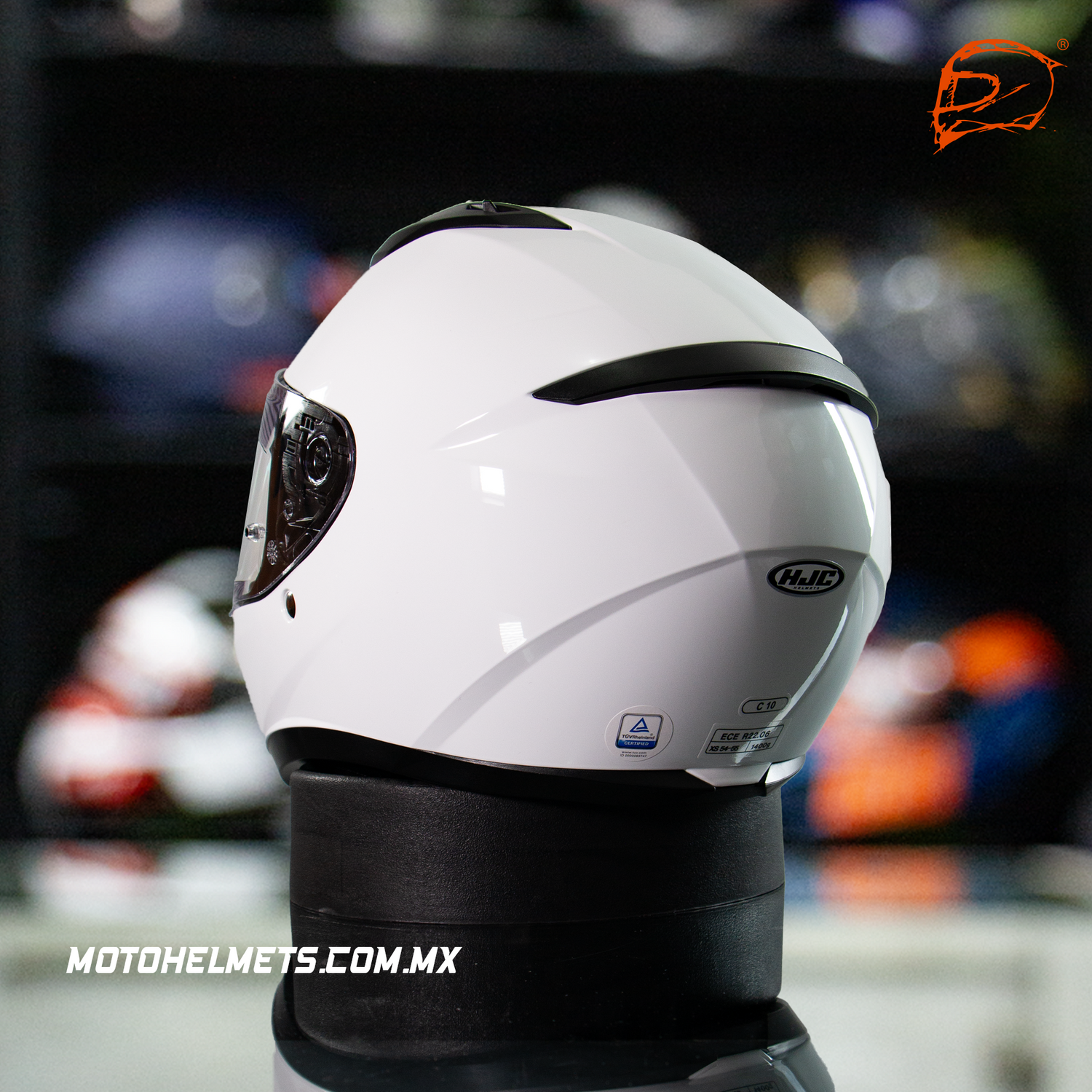 CASCO INTEGRAL HJC C10 BLANCO GLOSS