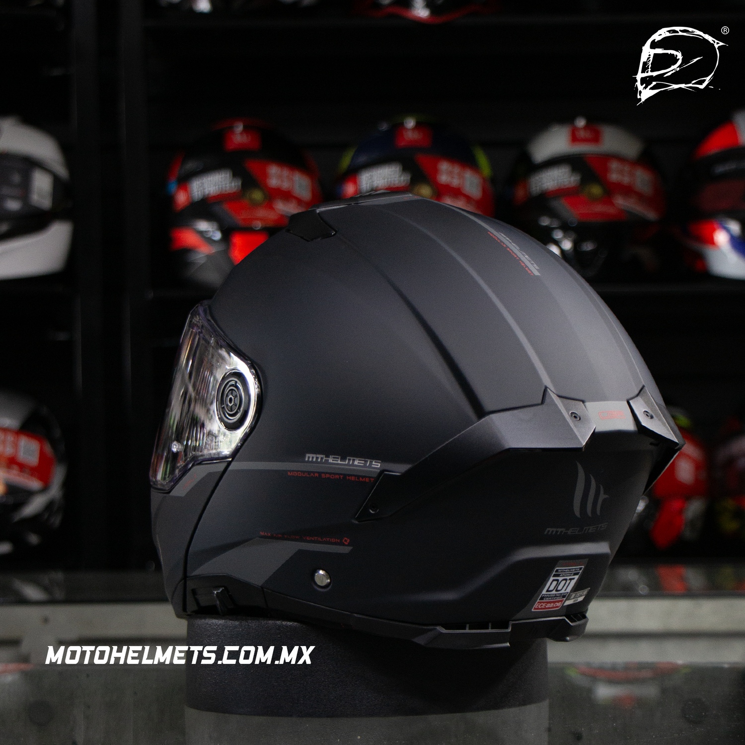 CASCO ABATIBLE MT SV ATOM 2 SOLID A1 MATE