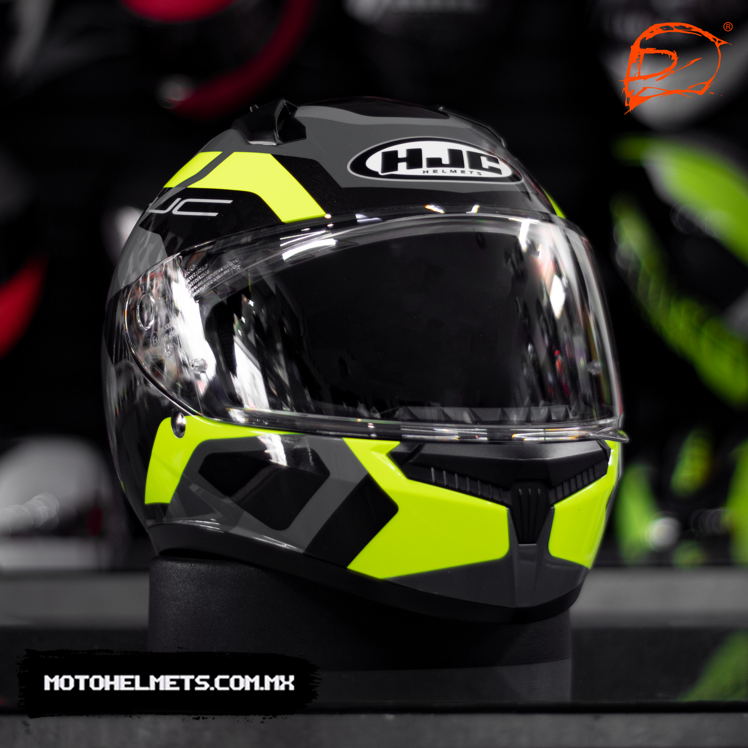 CASCO INTEGRAL HJC C10 TINS GRIS AMARILLO