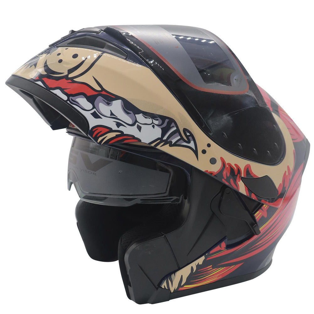 Casco Abatible R7 Unscarred Spider Negro Rojo Blanco – Moto Helmets &  Sebastian