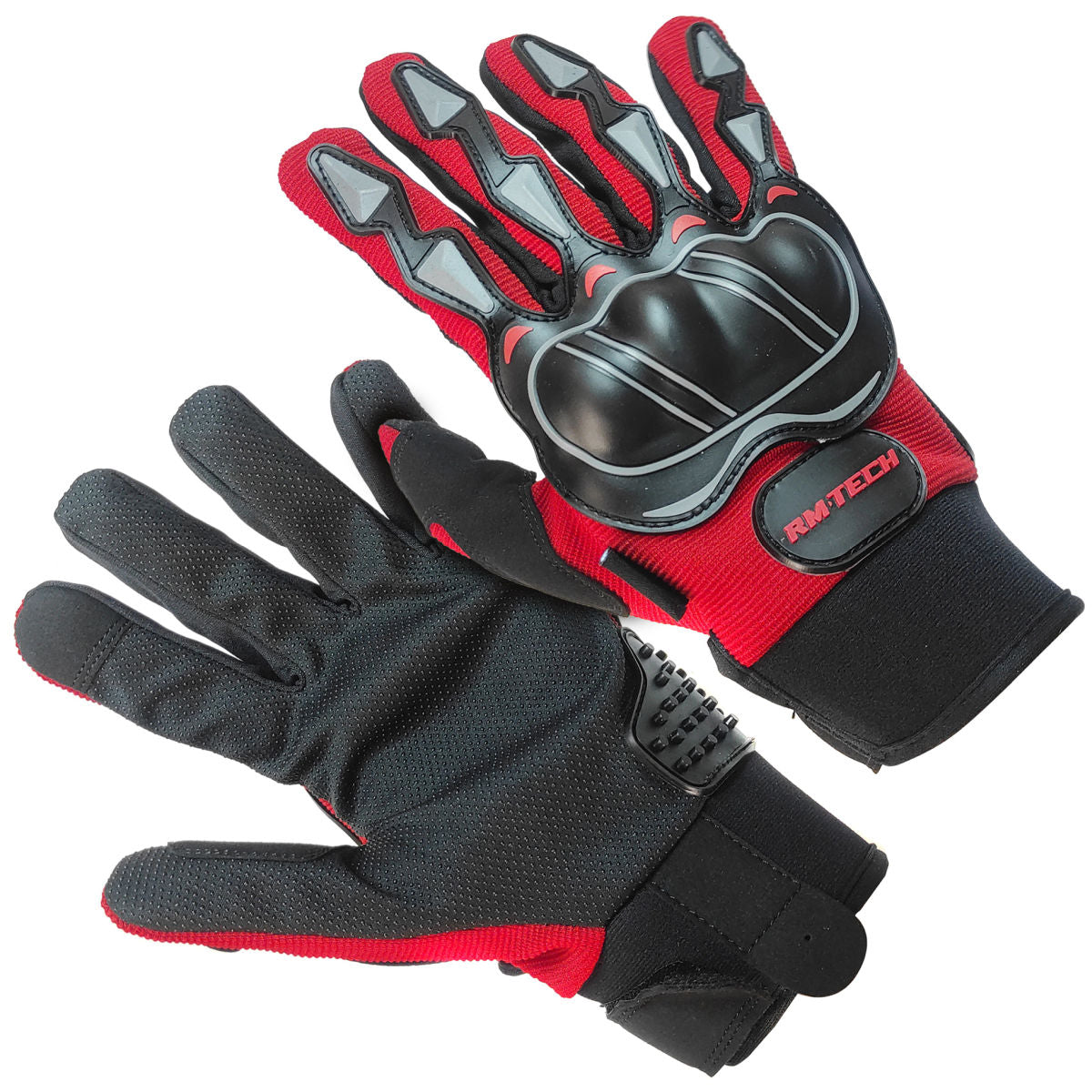 Guantes RMTECH Intrepid Negro Rojo con touch