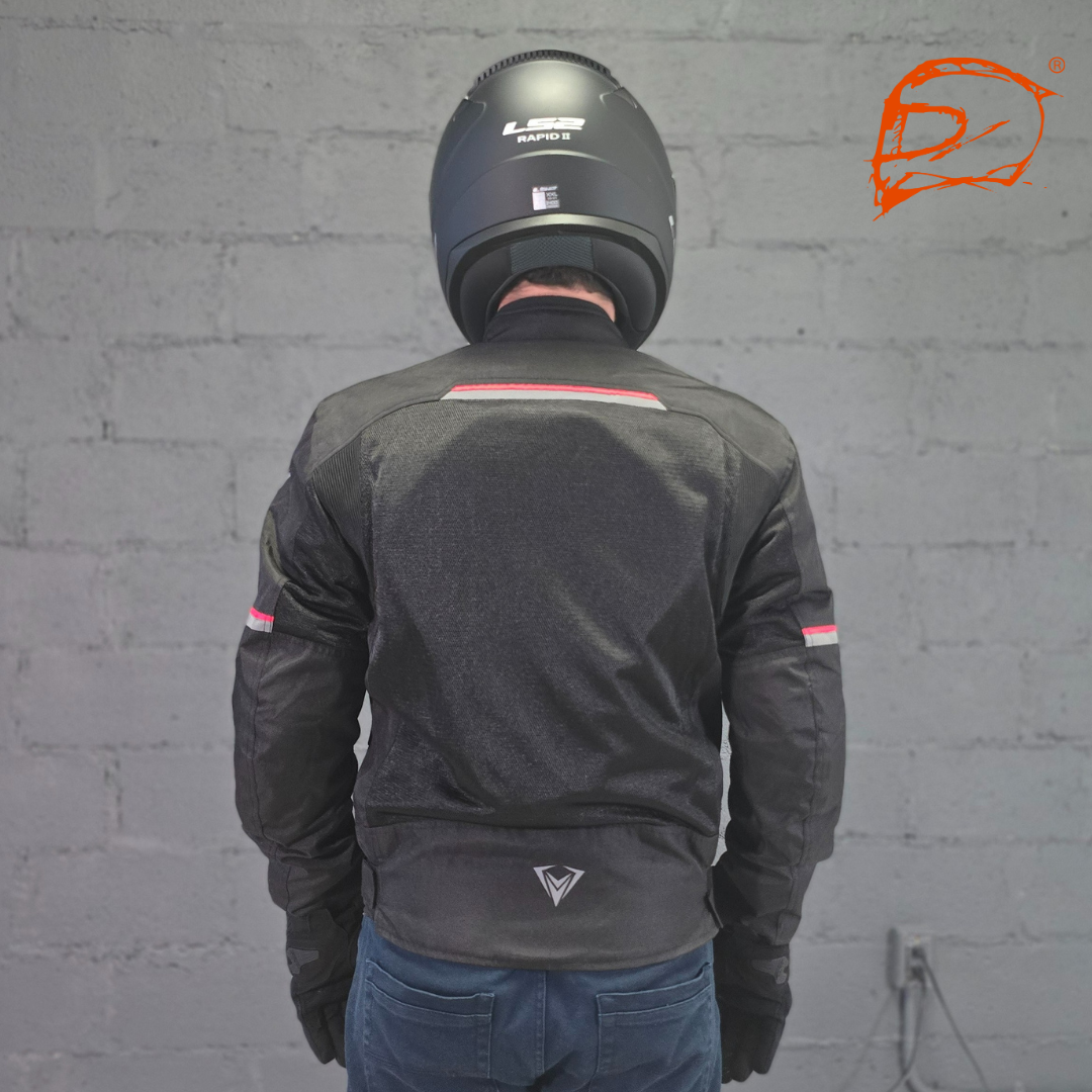 CHAMARRA DE MOTO GIACOMO PREMIUM LITE NEGRO ROJO