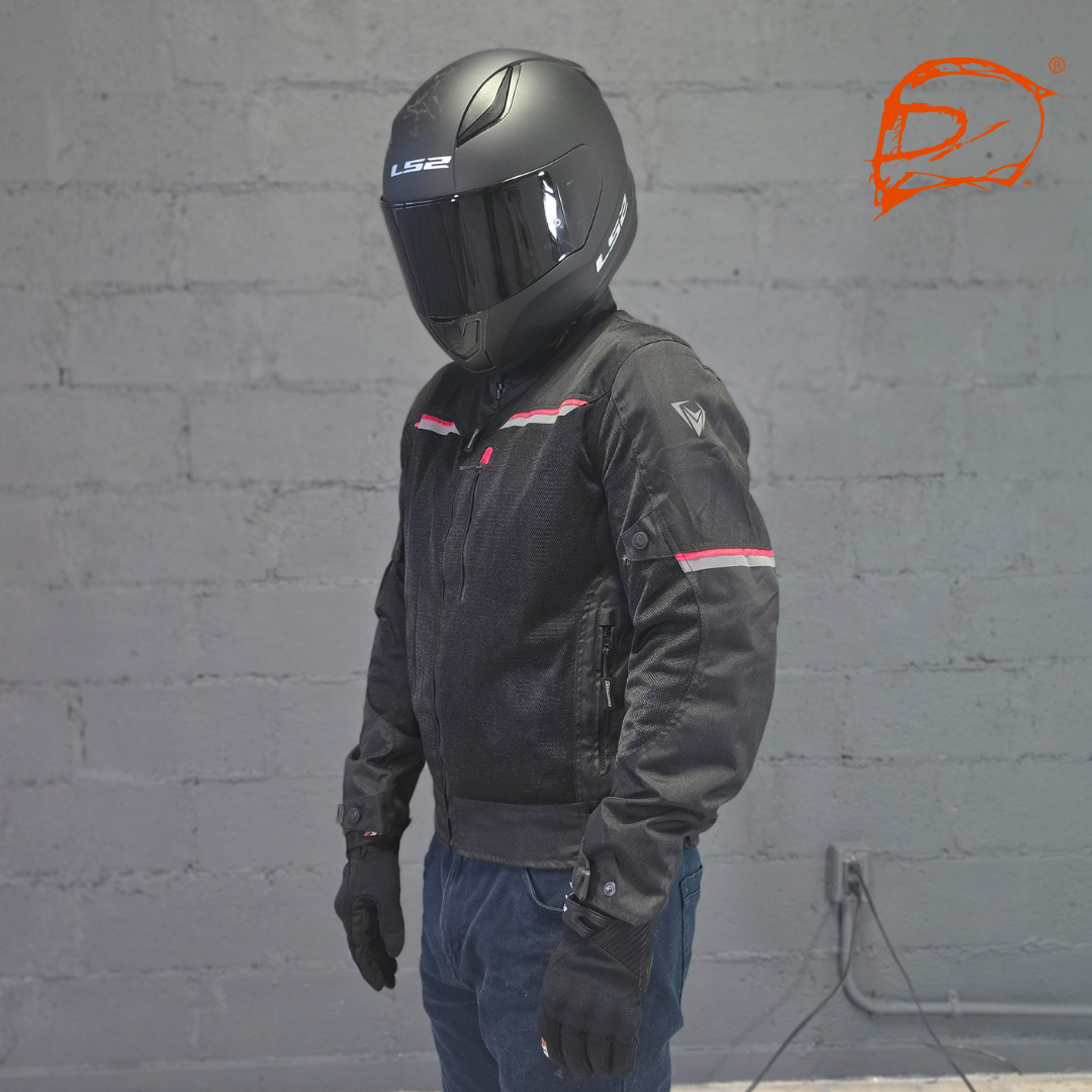 CHAMARRA DE MOTO GIACOMO PREMIUM LITE NEGRO ROJO