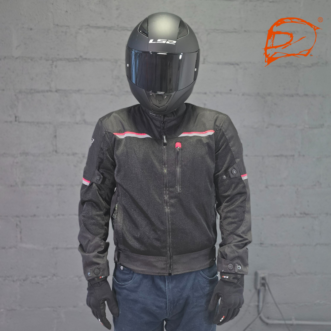 CHAMARRA DE MOTO GIACOMO PREMIUM LITE NEGRO ROJO