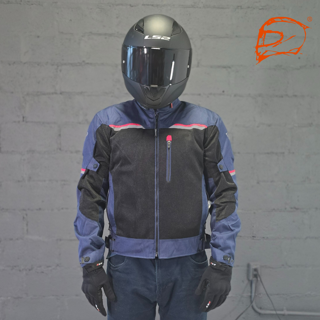 CHAMARRA DE MOTO GIACOMO PREMIUM LITE AZUL ROJO