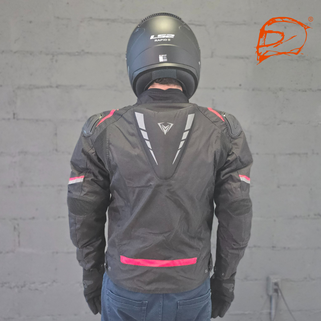 CHAMARRA DE MOTO GIACOMO RACER NEGRO ROJO