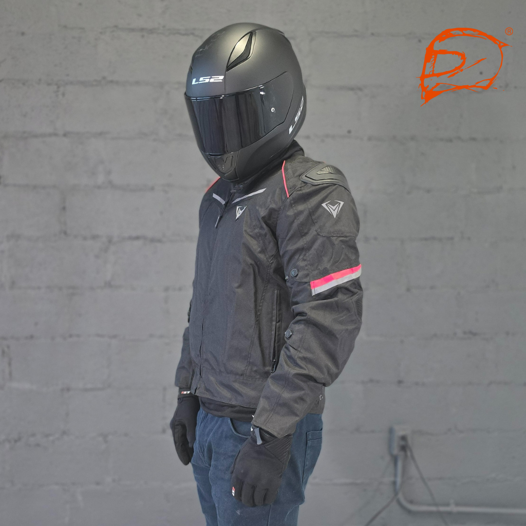 CHAMARRA DE MOTO GIACOMO RACER NEGRO ROJO