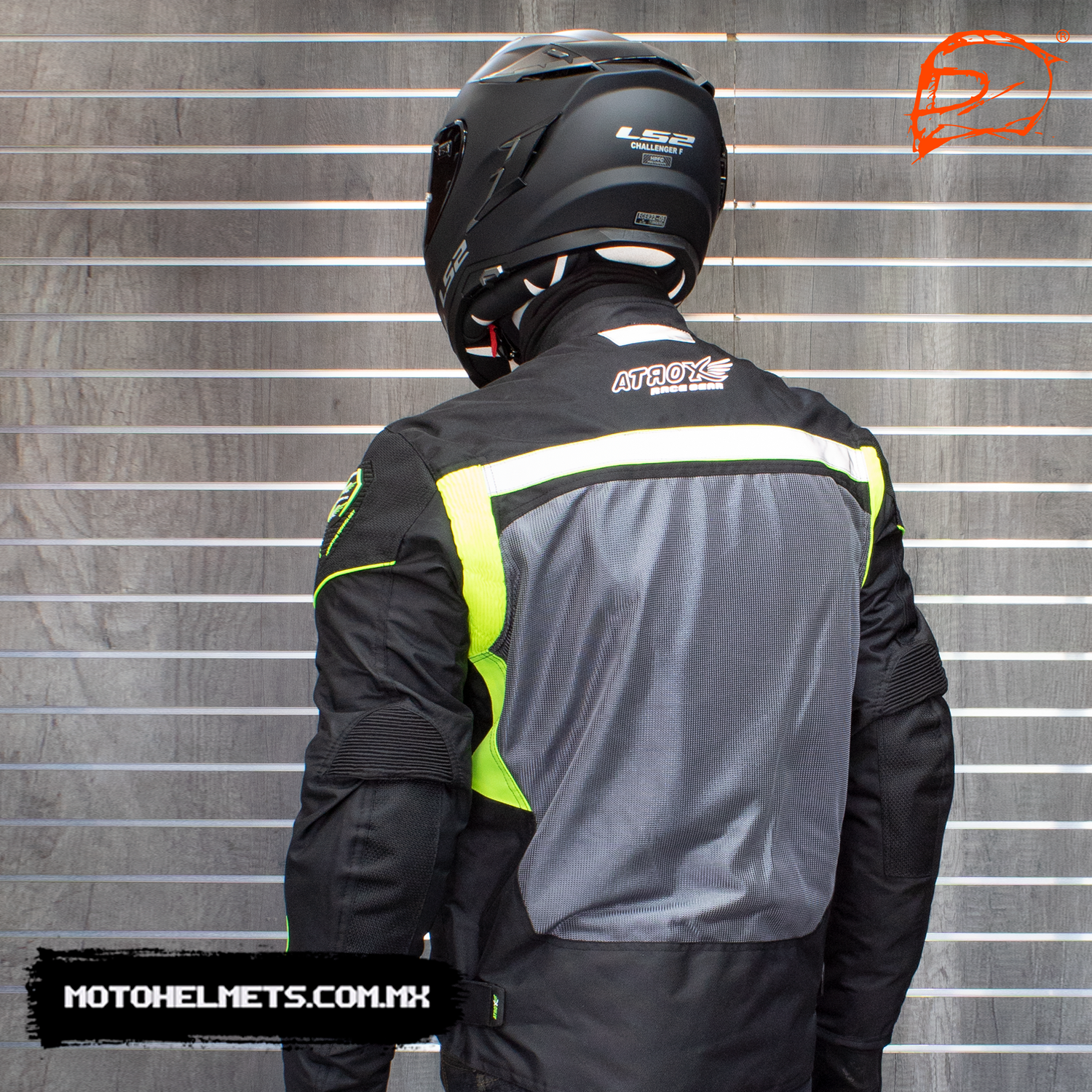 Chamarra Atrox Ventilada Cordura Mesh Impermeable CE 2305 Neon