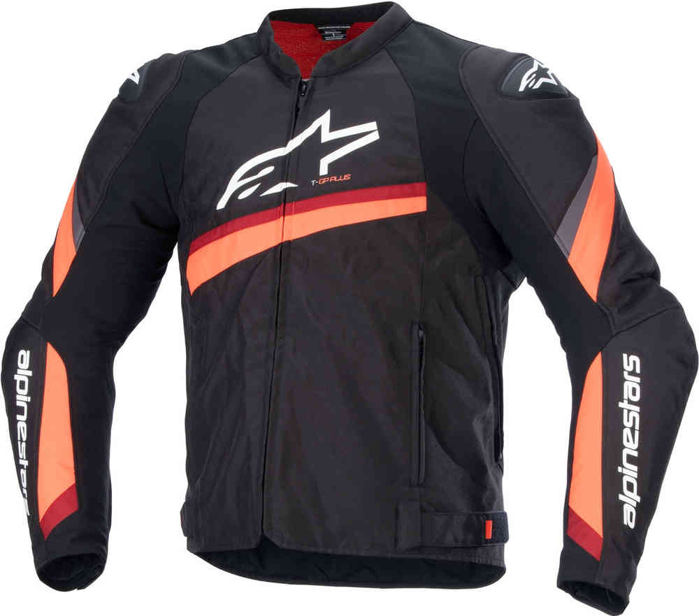 CHAMARRA ALPINESTARS  T-GP PLUS R V4 NEGRA ROJO FLUO