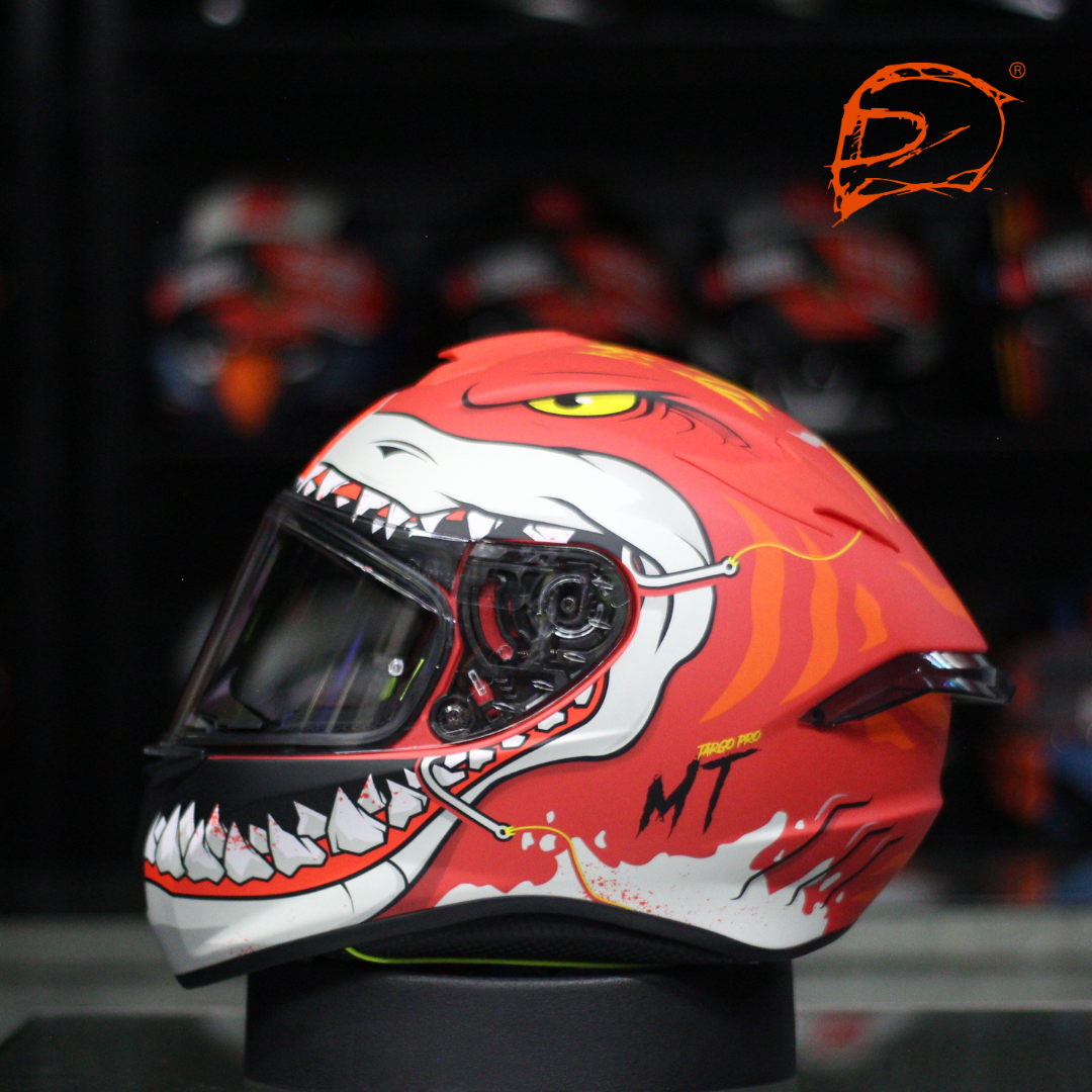 CASCO INTEGRAL MT TARGO PRO SHARKY B7 ROJO BLANCO