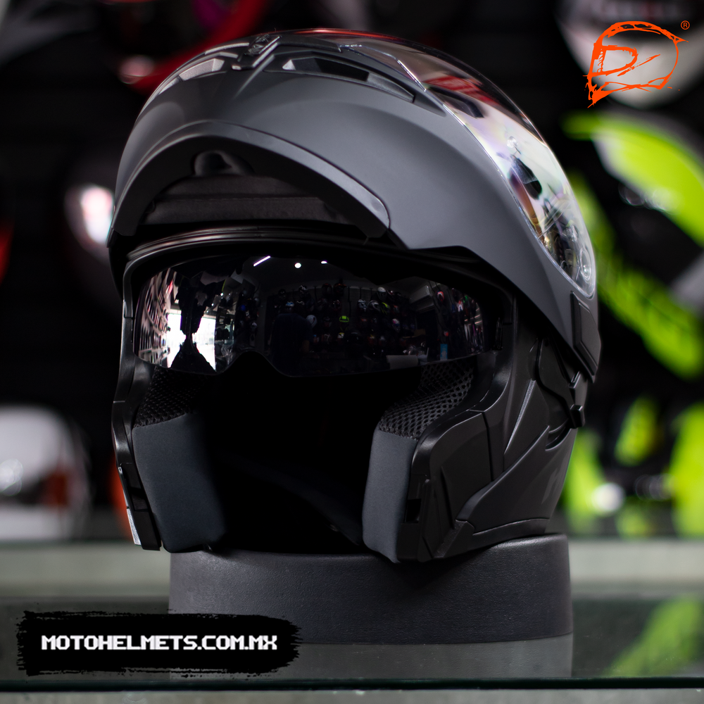 Casco Moto Abatible Mujer Certificado Con Luz Led Seguridad