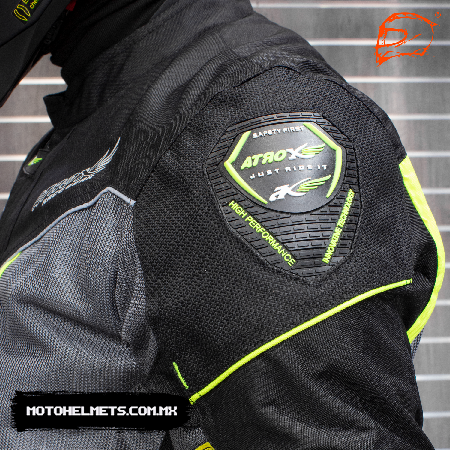 Chamarra Atrox Ventilada Cordura Mesh Impermeable CE 2305 Neon