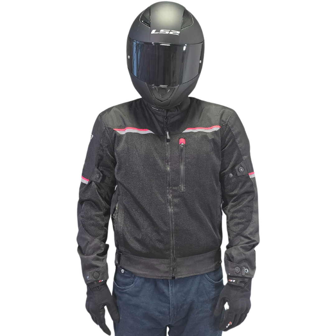 CHAMARRA DE MOTO GIACOMO PREMIUM LITE NEGRO ROJO