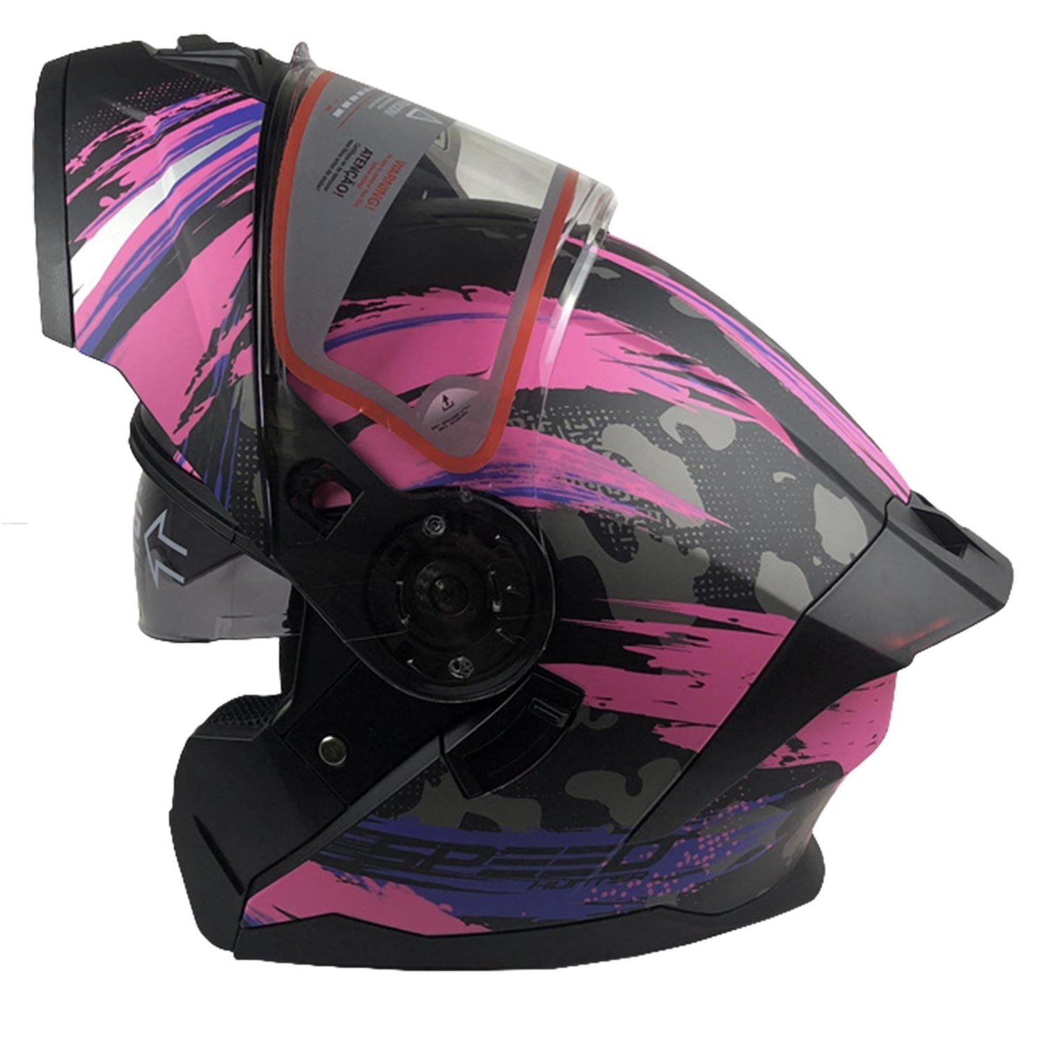 CASCO ABATIBLE CON LUZ LED R7 ALFA ROSA