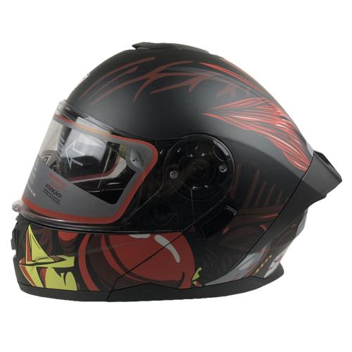 CASCO ABATIBLE CON LUZ LED R7 RED CLOWN