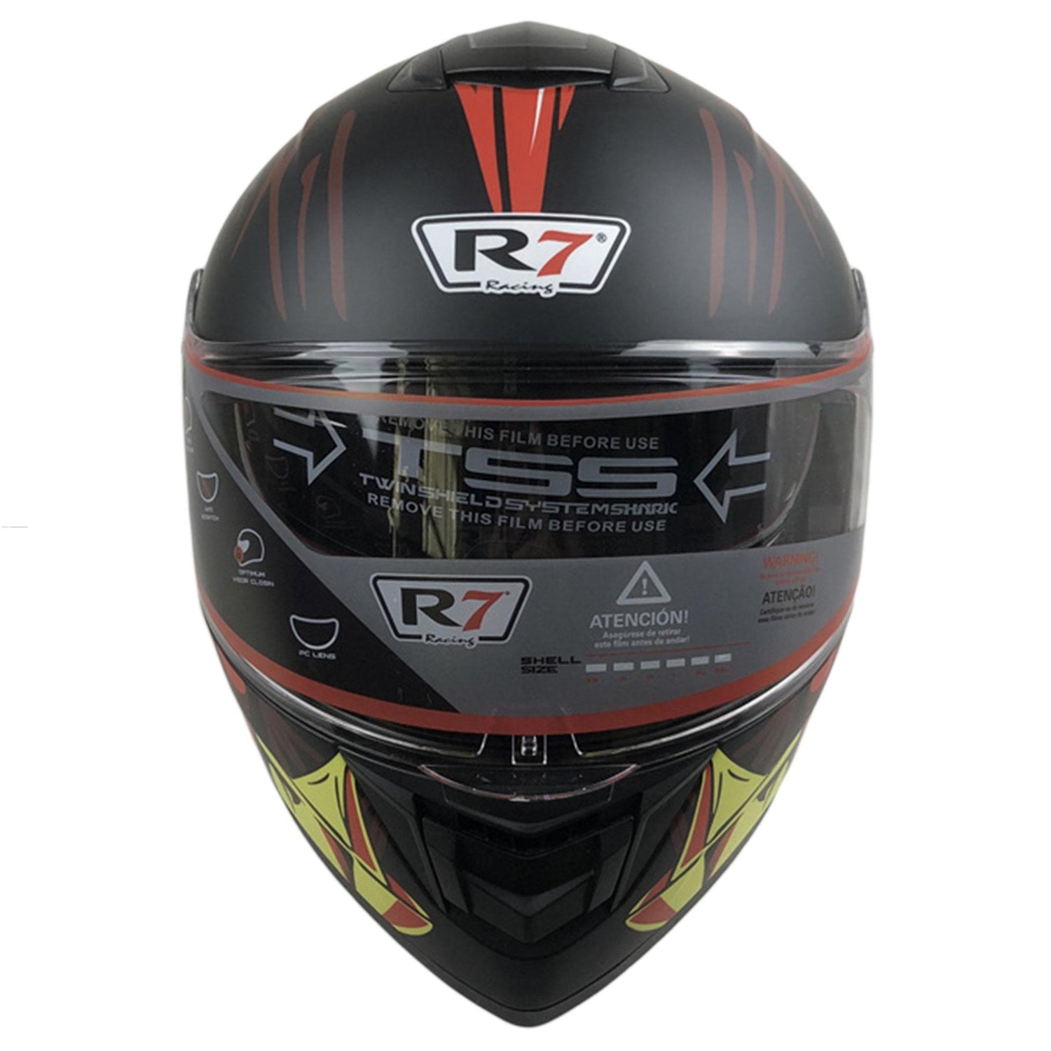 CASCO ABATIBLE CON LUZ LED R7 RED CLOWN