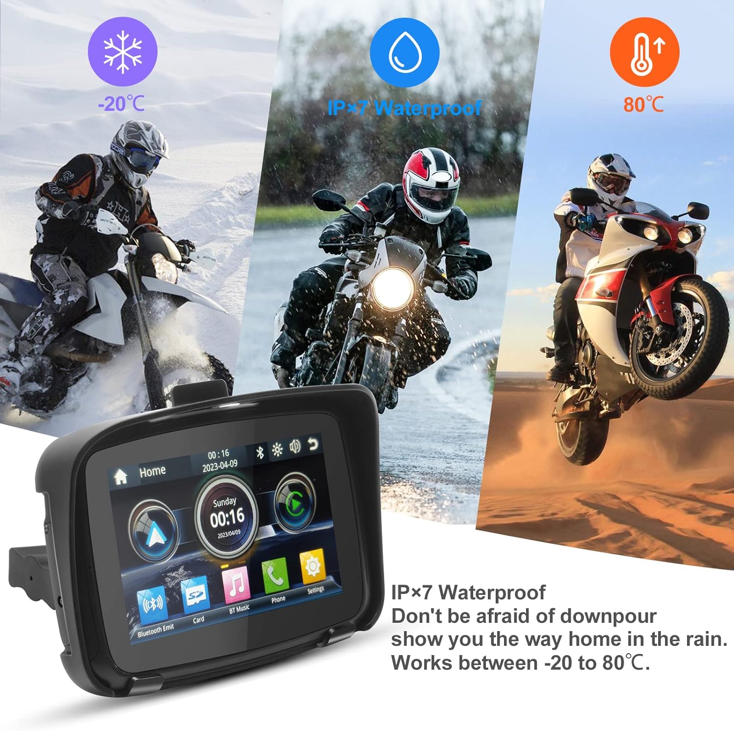 GPS C5 para motocicleta Carplay / Android