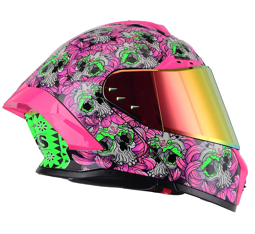 Casco Abatible Noss NS X90N Calavera Rosa