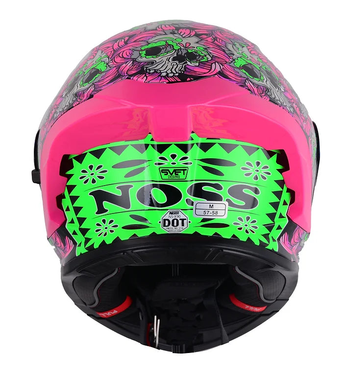 Casco Abatible Noss NS X90N Calavera Rosa